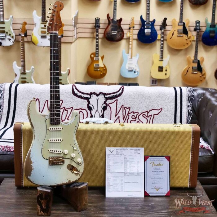 Fender Custom Shop Dale Wilson Masterbuilt 1962 Stratocaster Hand-Wound Pickups Brazilian Rosewood Fingerboard Relic Sonic Blue 7.25 LBS (US Only / No International Shipping) - Image 6
