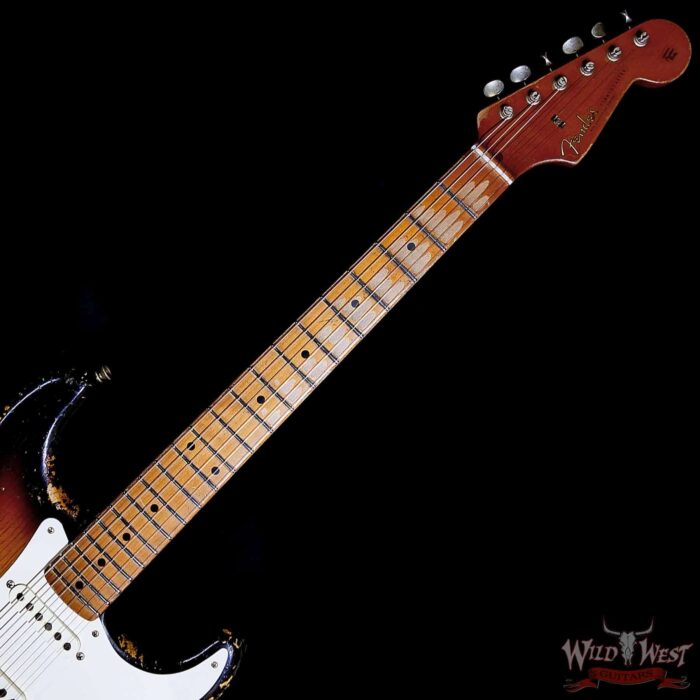 Fender Custom Shop Dale Wilson Masterbuilt 1955 Stratocaster Hand-Wound Pickups Relic 2 Tone Sunburst 6.70 LBS - Image 4