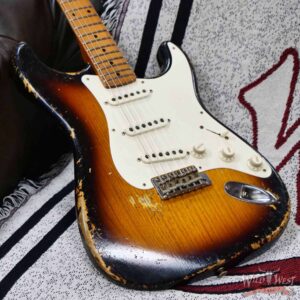 Fender Custom Shop Dale Wilson Masterbuilt 1955 Stratocaster Hand-Wound Pickups Relic 2 Tone Sunburst 6.70 LBS - Image 11