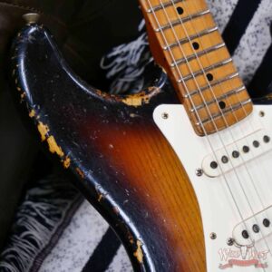Fender Custom Shop Dale Wilson Masterbuilt 1955 Stratocaster Hand-Wound Pickups Relic 2 Tone Sunburst 6.70 LBS - Image 12