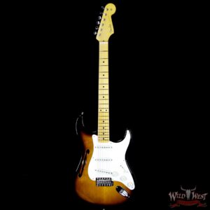2018 Fender USA Eric Johnson Signature Stratocaster Thinline Semi-Hollow Body Maple Neck 2 Tone Sunburst - Image 3