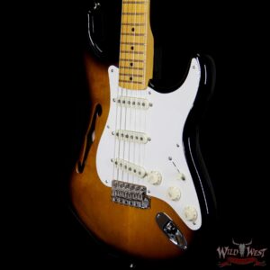 2018 Fender USA Eric Johnson Signature Stratocaster Thinline Semi-Hollow Body Maple Neck 2 Tone Sunburst - Image 2