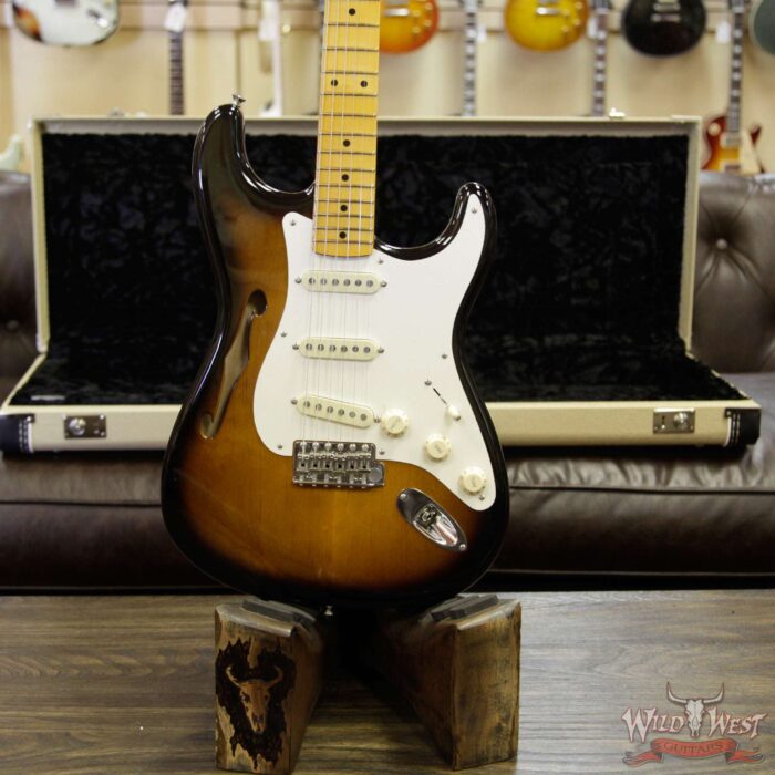 2018 Fender USA Eric Johnson Signature Stratocaster Thinline Semi-Hollow Body Maple Neck 2 Tone Sunburst - Image 7
