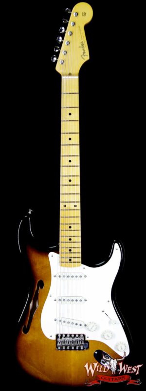 2018 Fender USA Eric Johnson Signature Stratocaster Thinline Semi-Hollow Body Maple Neck 2 Tone Sunburst