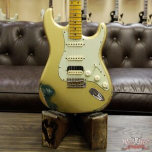 Fender Custom Shop 1960 Stratocaster HSS Heavy Relic HLE Gold over Sherwood Green Metallic - Image 13