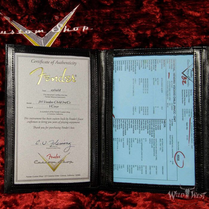 Fender Custom Shop Jimi Hendrix Voodoo Child Signature Stratocaster Journeyman Relic Olympic White VC0131 - Image 8