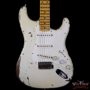 Fender Custom Shop Limited Edition John Cruz Masterbuilt Jimmie Vaughan Stratocaster Aged Olympic White - Image 2