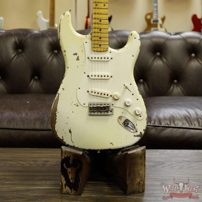 Fender Custom Shop Limited Edition John Cruz Masterbuilt Jimmie Vaughan Stratocaster Aged Olympic White - Image 8