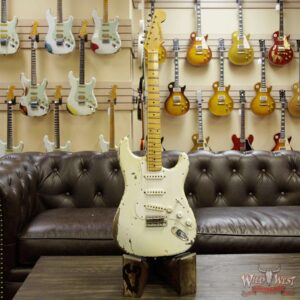 Fender Custom Shop Limited Edition John Cruz Masterbuilt Jimmie Vaughan Stratocaster Aged Olympic White - Image 10