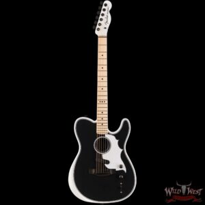 Fender Jack White Triplesonic™ Acoustasonic® Telecaster Maple Fingerboard Satin Arctic White with Black Top 5.40 lbs - Image 3