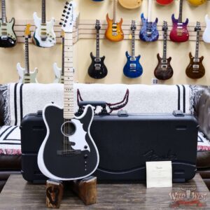 Fender Jack White Triplesonic™ Acoustasonic® Telecaster Maple Fingerboard Satin Arctic White with Black Top 5.40 lbs - Image 5