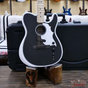 Fender Jack White Triplesonic™ Acoustasonic® Telecaster Maple Fingerboard Satin Arctic White with Black Top 5.40 lbs - Image 7