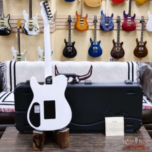 Fender Jack White Triplesonic™ Acoustasonic® Telecaster Maple Fingerboard Satin Arctic White with Black Top 5.40 lbs - Image 8