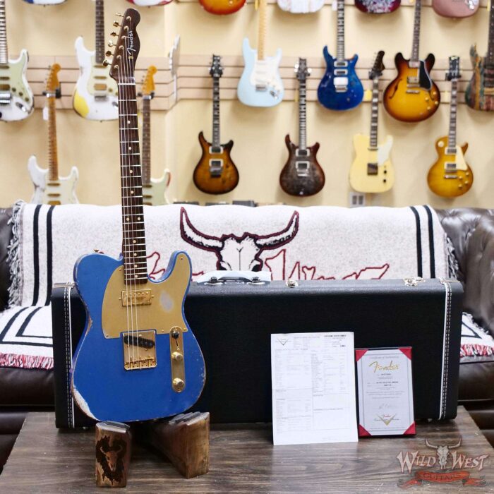 Fender Custom Shop Kyle McMillin Masterbuilt 1959 HS Telecaster Brazilian Rosewood Neck Relic Lake Placid Blue 8.25 LBS (US Only / No International Shipping) - Image 6