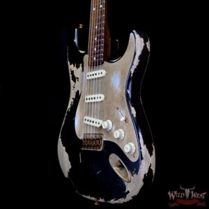 Fender Custom Shop Kyle McMillin Masterbuilt 1957 Stratocaster Hardtail Brazilian Rosewood Neck Heavy Relic Black 6.90 LBS (US Only / No International Shipping) - Image 2