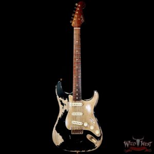Fender Custom Shop Kyle McMillin Masterbuilt 1957 Stratocaster Hardtail Brazilian Rosewood Neck Heavy Relic Black 6.90 LBS (US Only / No International Shipping) - Image 3
