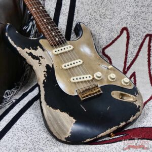 Fender Custom Shop Kyle McMillin Masterbuilt 1957 Stratocaster Hardtail Brazilian Rosewood Neck Heavy Relic Black 6.90 LBS (US Only / No International Shipping) - Image 8