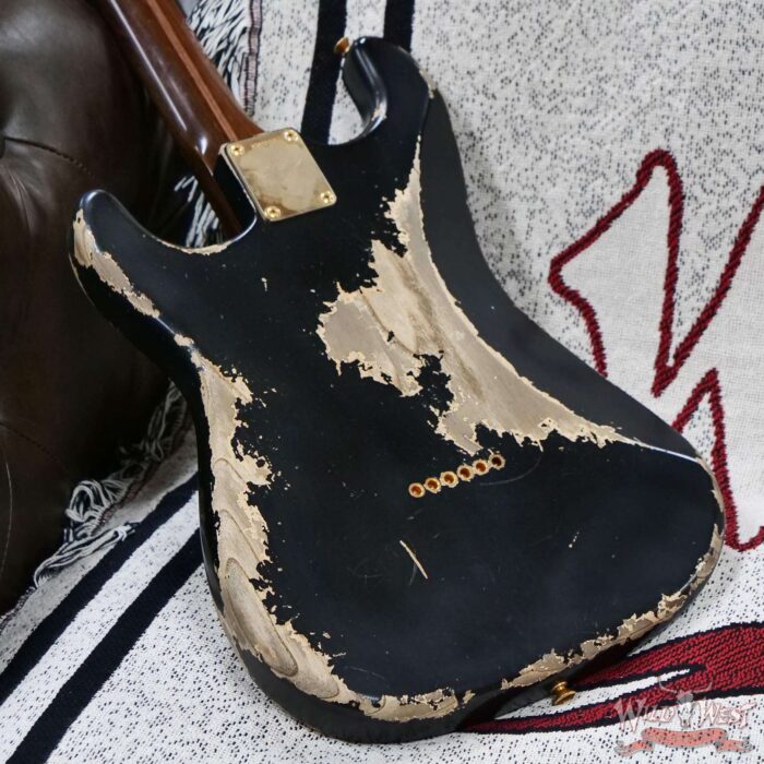 Fender Custom Shop Kyle McMillin Masterbuilt 1957 Stratocaster Hardtail Brazilian Rosewood Neck Heavy Relic Black 6.90 LBS (US Only / No International Shipping) - Image 11