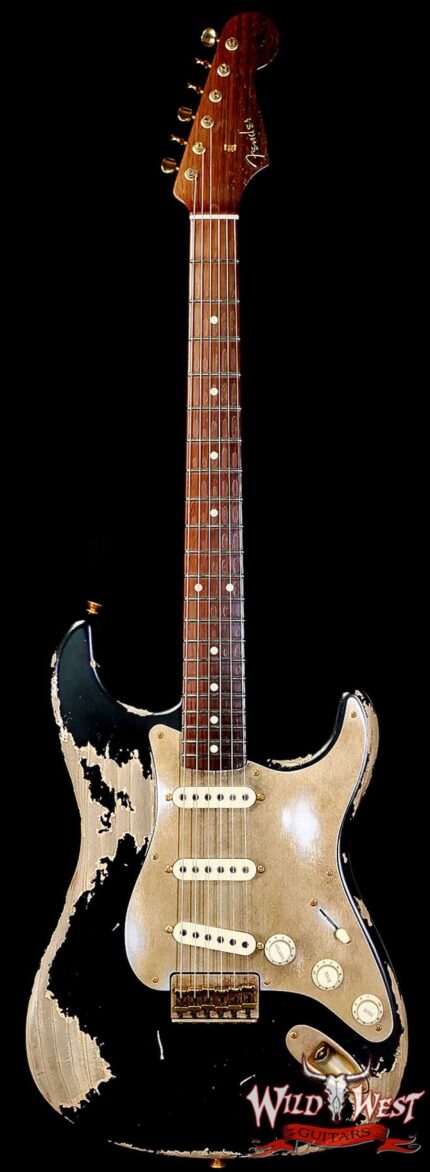 Fender Custom Shop Kyle McMillin Masterbuilt 1957 Stratocaster Hardtail Brazilian Rosewood Neck Heavy Relic Black 6.90 LBS (US Only / No International Shipping)