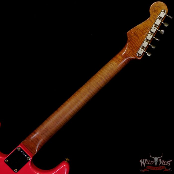Fender Custom Shop Dennis Galuszka Masterbuilt Roasted 1959 Stratocaster Brazilian Rosewood Slab Board Hand-Wound PUs Journeyman Relic Faded Aged Fiesta Red - Image 5