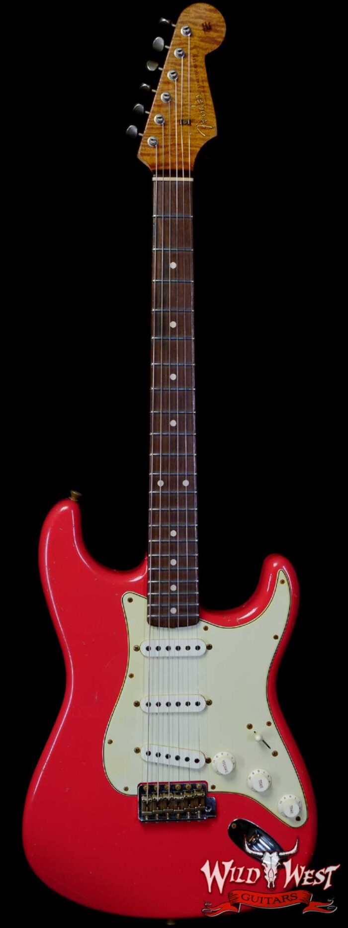 Fender Custom Shop Dennis Galuszka Masterbuilt Roasted 1959 Stratocaster Brazilian Rosewood Slab Board Hand-Wound PUs Journeyman Relic Faded Aged Fiesta Red - Image 1