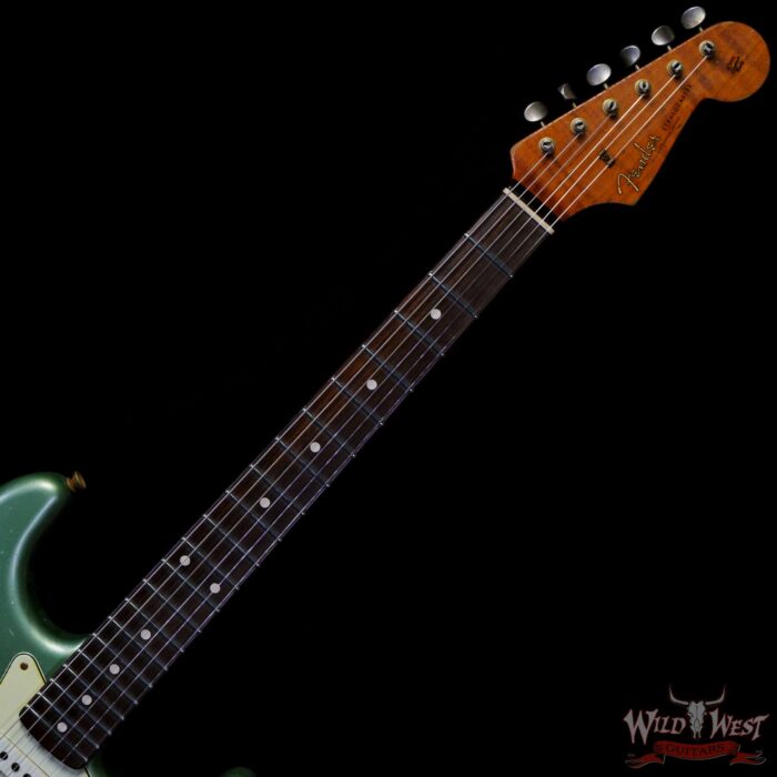 Fender Custom Shop Dennis Galuszka Masterbuilt Roasted 1959 Stratocaster Brazilian Rosewood Slab Board Hand-Wound PUs Journeyman Relic Faded Aged Sgerwood Green - Image 4