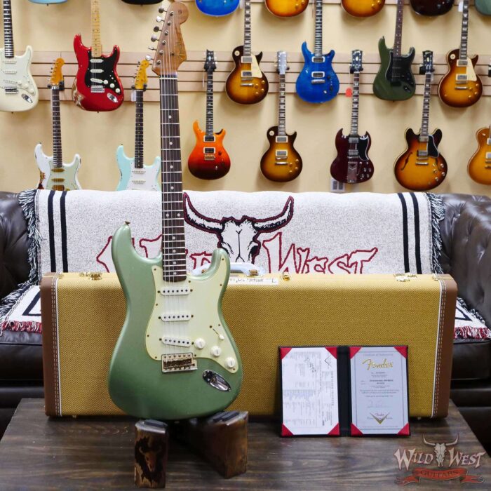 Fender Custom Shop Dennis Galuszka Masterbuilt Roasted 1959 Stratocaster Brazilian Rosewood Slab Board Hand-Wound PUs Journeyman Relic Faded Aged Sgerwood Green - Image 6