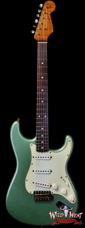 Fender Custom Shop Dennis Galuszka Masterbuilt Roasted 1959 Stratocaster Brazilian Rosewood Slab Board Hand-Wound PUs Journeyman Relic Faded Aged Sgerwood Green