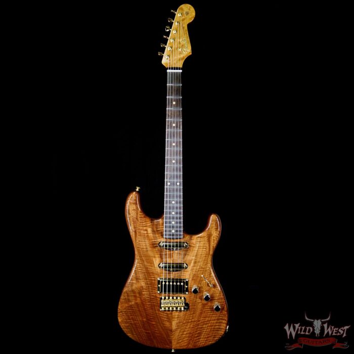 2018 Fender Custom Shop Masterbuilt Dennis Galuszka Artisan Claro Walnut Stratocaster HSS African Blackwood Board - Image 5