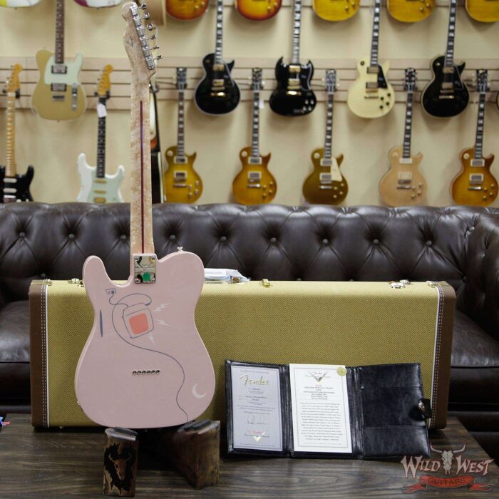 2020 NAMM Fender Custom Shop Dale Wilson Masterbuilt 50’s Pink Special Telecaster NOS Artwork by Chris Schnabel One of Kind - Image 13