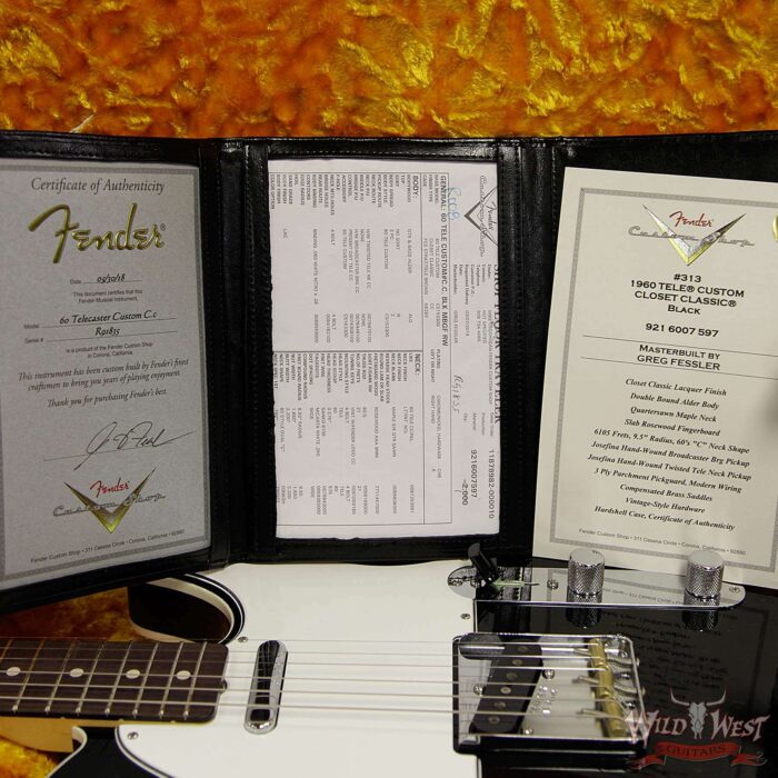 Summer Event #313 Fender Custom Shop Masterbuilt Greg Fessler 1960 Telecaster Custom Closet Classic Black - Image 16
