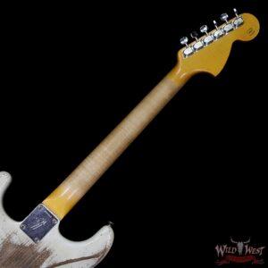 Fender Custom Shop Jason Smith Masterbuilt 1969 Stratocaster Heavy Relic Reverse Head Rosewood Board Olympic White - Image 13