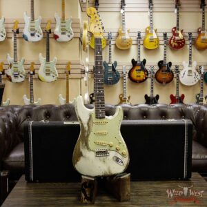 Fender Custom Shop Jason Smith Masterbuilt 1969 Stratocaster Heavy Relic Reverse Head Rosewood Board Olympic White - Image 12
