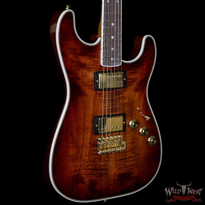 Fender Custom Shop 2018 NAMM #2005 Apprentice Built Roasted Ash Stratocaster NOS Koa Top Flame Maple Neck by Carlos Lopez - Image 4
