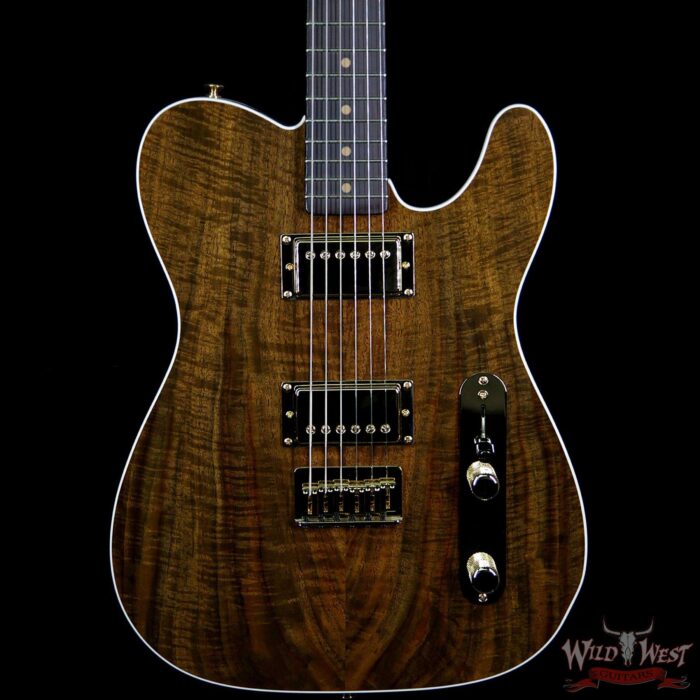 Fender Custom Shop Masterbuilt Paul Waller Artisan Claro Walnut Telecaster HH Birdseye Maple Neck African Blackwood Board - Image 3