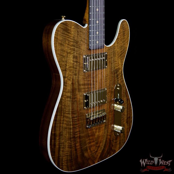 Fender Custom Shop Masterbuilt Paul Waller Artisan Claro Walnut Telecaster HH Birdseye Maple Neck African Blackwood Board - Image 5