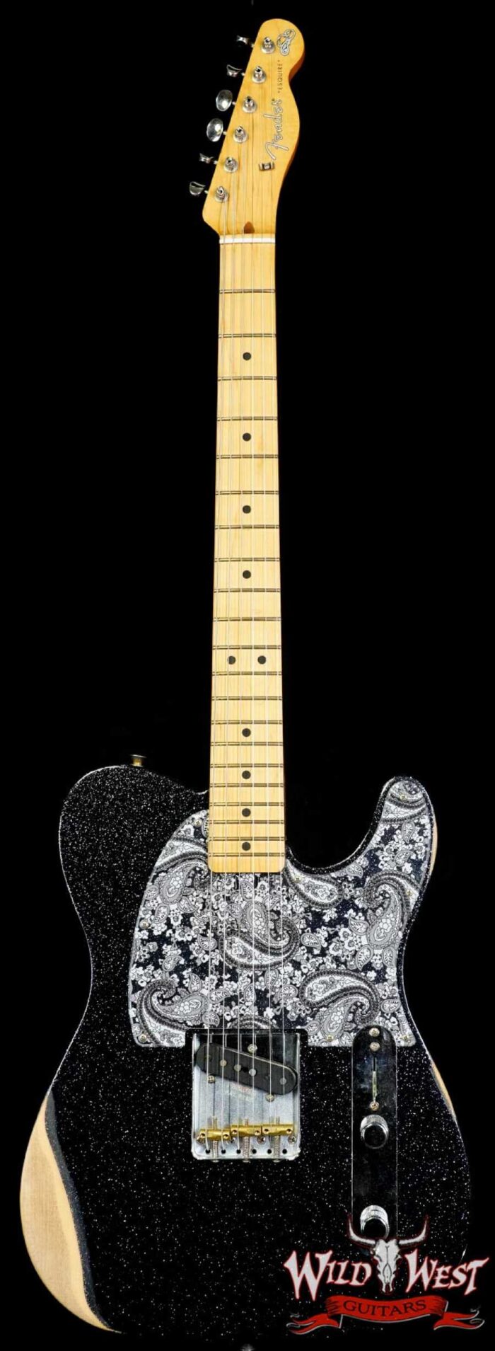 Fender Brad Paisley Esquire Road Worn Black Sparkle 6.15 LBS - Image 1