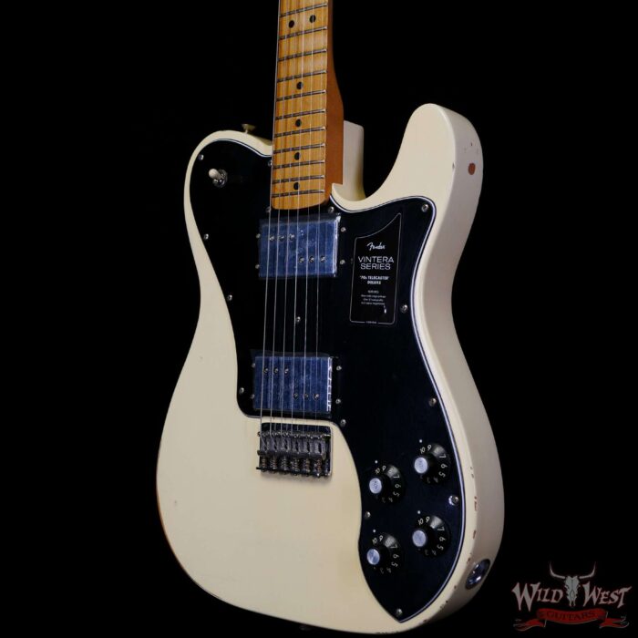 Fender Vintera Road Worn ‘70s Telecaster Deluxe Maple Fingerboard Olympic White - Image 2