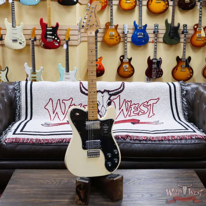 Fender Vintera Road Worn ‘70s Telecaster Deluxe Maple Fingerboard Olympic White - Image 6