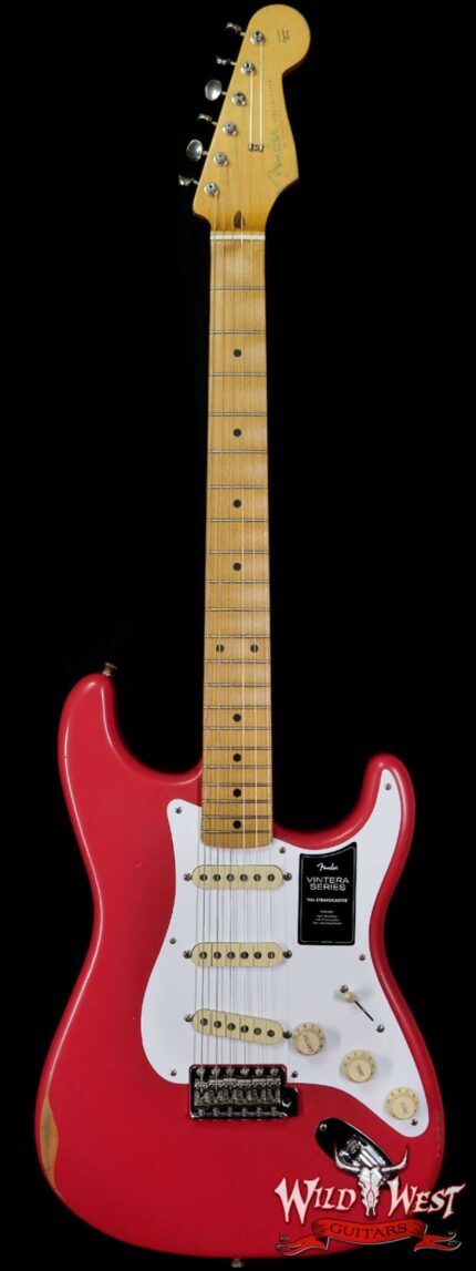 Fender Vintera Road Worn ‘50s Stratocaster Maple Fingerboard Fiesta Red