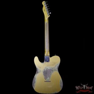 Fender Custom Shop NAMM Ltd 50’s Telecaster Thinline Heavy Relic Aztec Gold over Gold Sparkle - Image 6