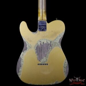 Fender Custom Shop NAMM Ltd 50’s Telecaster Thinline Heavy Relic Aztec Gold over Gold Sparkle - Image 7
