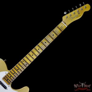 Fender Custom Shop NAMM Ltd 50’s Telecaster Thinline Heavy Relic Aztec Gold over Gold Sparkle - Image 8