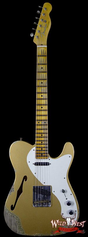 Fender Custom Shop NAMM Ltd 50’s Telecaster Thinline Heavy Relic Aztec Gold over Gold Sparkle