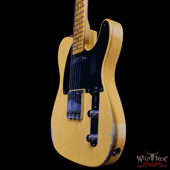 Fender Custom Shop 1951 Nocaster Ash Body Maple Neck Relic Faded Aged Nocaster Blonde 7.00 lbs - Image 2