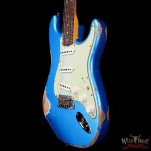 Fender Custom Shop 1962 Stratocaster Hand-Wound Pickups AAA Dark Rosewood Slab Board Heavy Relic Lake Placid Blue 7.90 - Image 2