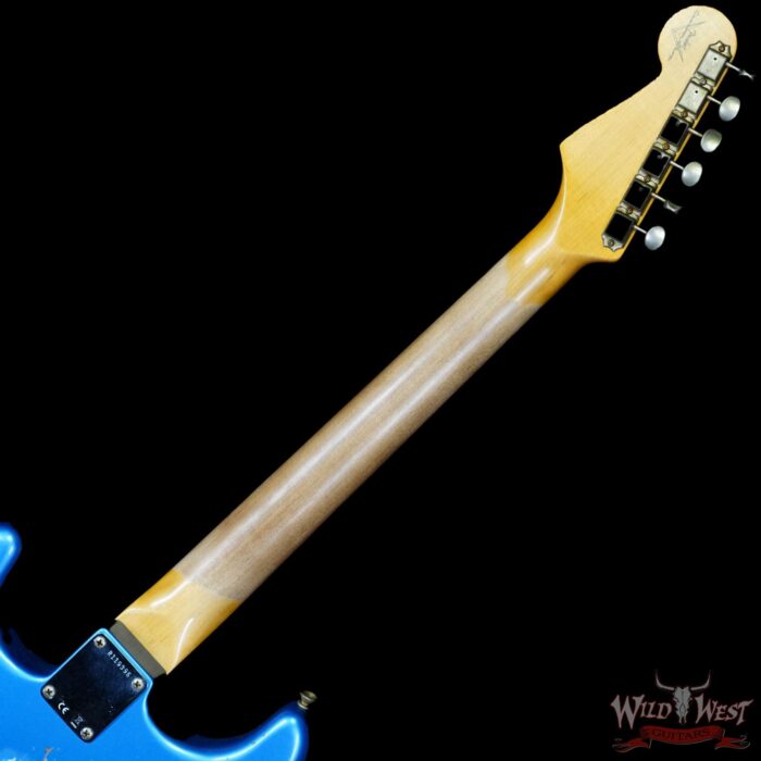 Fender Custom Shop 1962 Stratocaster Hand-Wound Pickups AAA Dark Rosewood Slab Board Heavy Relic Lake Placid Blue 7.90 - Image 5
