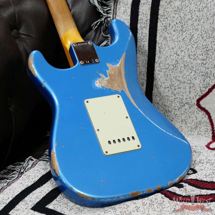 Fender Custom Shop 1962 Stratocaster Hand-Wound Pickups AAA Dark Rosewood Slab Board Heavy Relic Lake Placid Blue 7.90 - Image 11