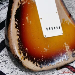 Fender Custom Shop Wild West Guitars 25th Anniversary 1960 Stratocaster Madagascar Rosewood Fretboard Heavy Relic 3 Tone Sunburst 7.65 LBS - Image 13