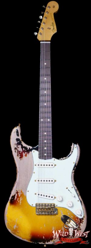 Fender Custom Shop Wild West Guitars 25th Anniversary 1960 Stratocaster Madagascar Rosewood Fretboard Heavy Relic 3 Tone Sunburst 7.65 LBS